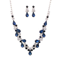 CRYSTAL RHINESTONE NECKLACE AND EARRINGS SET