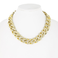 PAVE LINK CHAIN NECKLACE