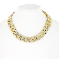 PAVE LINK CHAIN NECKLACE