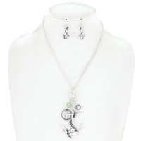 ANCHOR - NAUTICAL CHARM NECKLACE EARRING SET