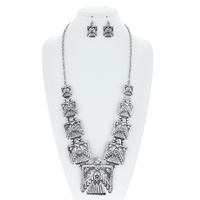 WESTERN THUNDERBIRD ADJUSTABLE NECKLACE EARRING SET