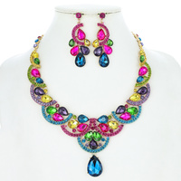 DRESSY RHINESTONE NECKLACE SET