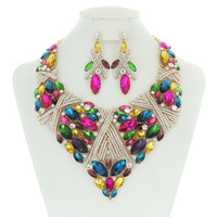 FANCY DIAMOND BIB NECKLACE SET