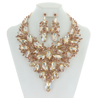 CHUNKY GEMSTONE STATEMENT NECKLACE AND EARRINGS SET