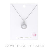 GOLD PLATED CZ BUTTERFLY PENDANT LARIAT NECKLACE