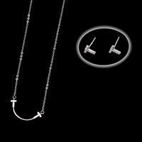 Dainty Cz Pendant Necklace And Earrings Set Ncz5565R