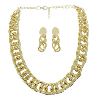 CHUNKY LOOP KNOTTED NECKLACE SET