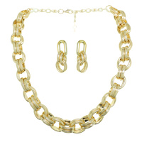 LUXE RIDGED BELCHER CHAIN NECKLACE SET