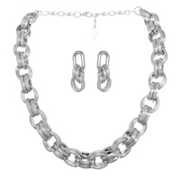 LUXE RIDGED BELCHER CHAIN NECKLACE SET