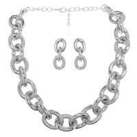 CHUNKY ROLO CHAIN NECKLACE SET