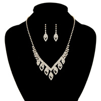 DAINTY RHINESTONE NECKLACE SET