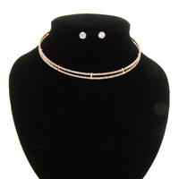 DAINTY RHINESTONE NECKLACE SET