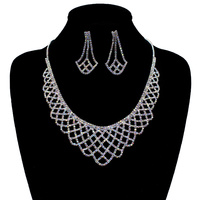 LOOPY PHINESTONE NECKLACE SET