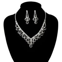 TEARDROPS RHINESTONE NECK/ER SET