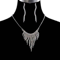 WATERFALL RHINESTONE NECKLACE SET