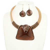 SPIRAL STONE THEME NECKLACE SET