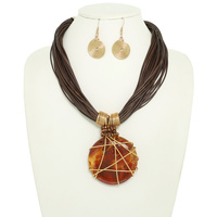 MULTI STRAND AMULET NECKLACE SET