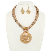 MULTI STRAND AMULET NECKLACE SET