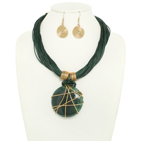 MULTI STRAND AMULET NECKLACE SET