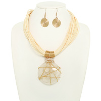 MULTI STRAND AMULET NECKLACE SET