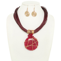 MULTI STRAND AMULET NECKLACE SET