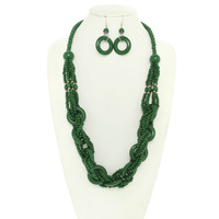 MULTISTRAND DISC NECKLACE SET