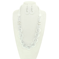 MULTISTRAND DISC NECKLACE SET