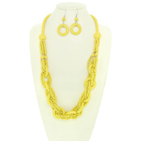 MULTISTRAND DISC NECKLACE SET