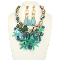 CORAL THEME NECKLACE SET