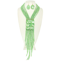 PEARL FRINGE DRAPE NECKLACE SET