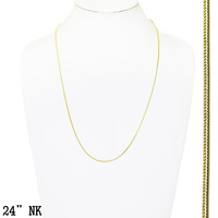 Nk0024G 24 In Gold Snake Chain Strand Necklace