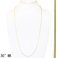 Nk0030G 30 In Gold Snake Chain Strand Necklace