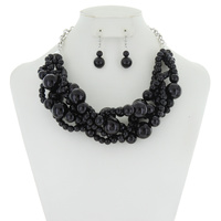 MULTI LAYER TWIST PEARL NECK/ER SET