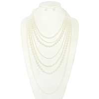 MULTI-STRAND PEARL NECKLACE SET