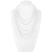MULTI-STRAND PEARL NECKLACE SET