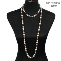 60" ENDLESS 12MM PEARL NECKLACE