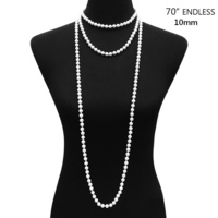 70" ENDLESS 10MM PEARL NECKLACE