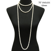 70" ENDLESS 12MM PEARL NECKLACE