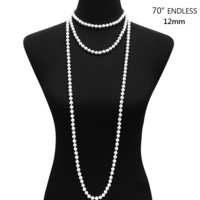 70" ENDLESS 12MM PEARL NECKLACE