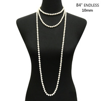 84" ENDLESS 10MM PEARL NECKLACE