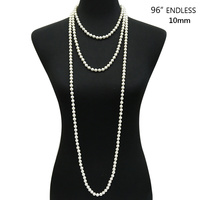 96" ENDLESS 10MM PEARL NECKLACE
