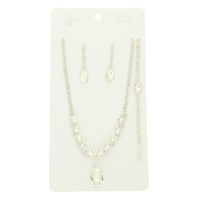 CRYSTAL TEARDROP JEWELRY SET