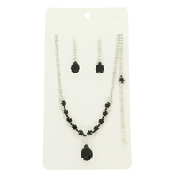 CRYSTAL TEARDROP JEWELRY SET