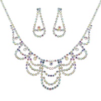 CRYSTAL RHINESTONE NECKLACE SET