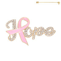 BREAST CANCER AWARENESS HOPE BROOCH PIN