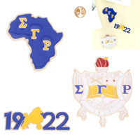 3-PACK AFROCENTRIC SORORITY BROOCH PIN SET