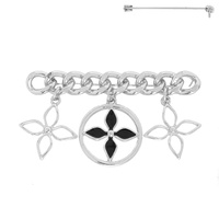 FASHIONISTA ENAMEL FLOWER CHARM BROOCH PIN