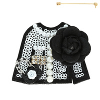 FASHIONISTA CARDIGAN WITH FLOWER BROOCH