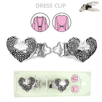 FASHION FILIGREE HEART DRESS CLIP