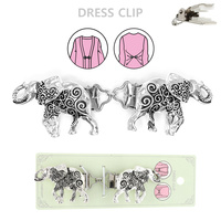 FASHION FILIGREE ELEPHANT DRESS CLIP